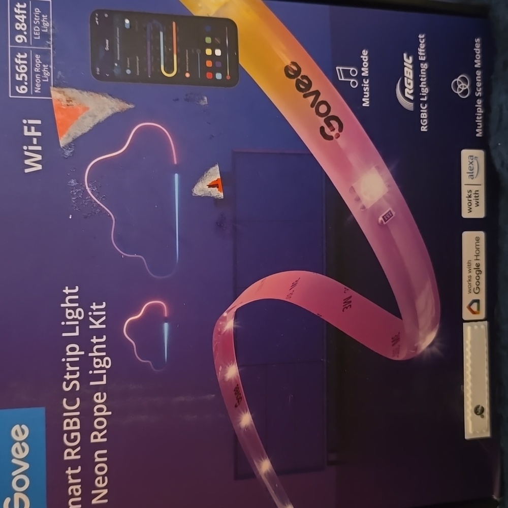 RGBIC Smart 9.8 ft. Strip Light and 6.5 ft. Neon Rope Light Kit - Picture 4 of 5